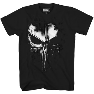 Marvel The Punisher Dirty Skull  Logo Adult T-Shirt_01