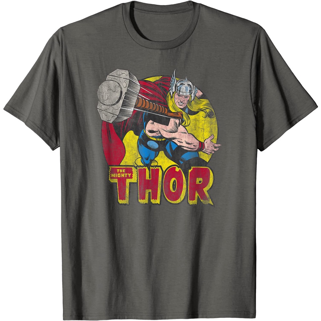 เสื้อยืดวินเทจ100-cotton-เสื้อยืดผู้ชาย-marvel-mighty-thor-hammer-throw-vintage-t-shirt-men-เสื้อ-ยืด-ผู้ชาย-คอกลม-07