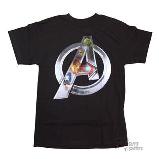 Popular Avengers Age Of Ultron Chrome Logo Marvel Comics Licensed Adult TShirt_01