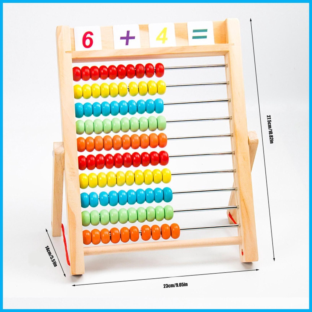 ลูกคิดคณิตศาสตร์-กรอบ-10-แถว-หลากสี-ของเล่นเสริมการเรียนรู้คณิตศาสตร์-สําหรับเด็กก่อนวัยเรียน