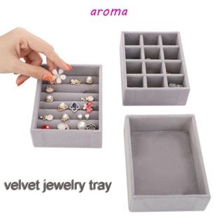 Aroma ถาดผ้าสักหลาด สําหรับเก็บเครื่องประดับ แหวน สร้อยข้อมือ DIY