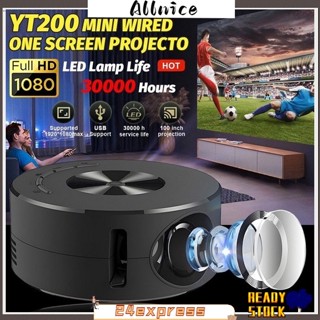 ภาพขนาดย่อของสินค้าYt200 โปรเจคเตอร์วิดีโอ LED รองรับ 1080P สําหรับดูหนัง