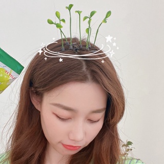 【AG】Hair Clip Funny Snap-on Decorative Attractive Wear-resistant Hair Decoration Gifts Kids Girls Women Bean Sprout Hairpin Barrette for Daily Wear
