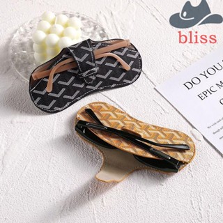 Bliss เคสแว่นตา หนัง PU ลายทาง สไตล์เกาหลี แบบพกพา สําหรับผู้หญิง