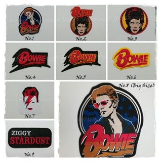 ตัวรีดติดเสื้อ งานปัก ตกแต่งเสื้อผ้า แจ๊คเก็ต David Bowie Embroidered Iron on Patch  DIY