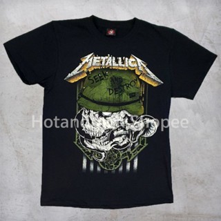 เสื้อยืดแฟชั่น เสื้อคนอ้วน เสื้อยืดโอเวอร์ไซส์เสื้อวง Metallica TDM 1847 HotandrockS-3XL เสื้อยืด_53