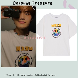 เสื้อยืดผ้าฝ้ายCOTTON Doyoung Treasure เสื้อยืด ลายหน้ายิ้ม สีรุ้งS-5XL_11