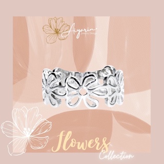 🌸Flowers Collection | Aiyarin Jewelry Design เเหวนเงิน925 ดีไซน์ดอกไม้มินิมอลรอบวง น่ารัก ใส่ติดตัวประจำวัน