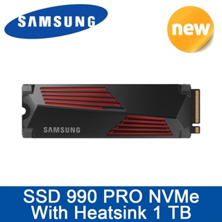 SAMSUNG MZ-V9P1T0CW 1TB SSD 990 Pro NVMe with Heatsink Hard Drive Memory Storage