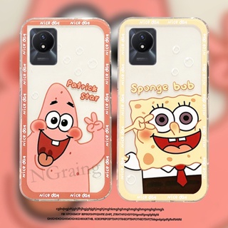 ขายดี เคสโทรศัพท์มือถือแบบนิ่ม TPU ใส กันกระแทก ลายการ์ตูน Patrick Star SpongeBob น่ารัก สําหรับ VIVO Y02 4G 2022