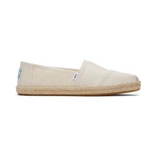 TOMS รองเท้าลำลองผู้หญิง สลิปออน รุ่น Alpargata Rope Natural Recycled Cotton Slubby Woven (C) รองเท้าลิขสิทธิ์แท้