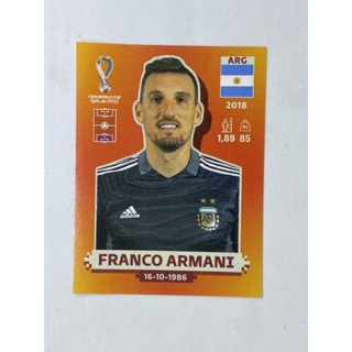 Franco Armani สติ๊กเกอร์สะสม ฟุตบอลโลก world cup 2022 Argentina ของสะสมทีมฟุตบอล อาร์เจนตินา อาเจนติน่า