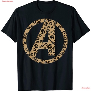Swordsman Marvelเสื้อยืดแขนสั้น Marvel Avengers Leopard Logo Fill T-Shirt Marvel Round neck T-shirt_01
