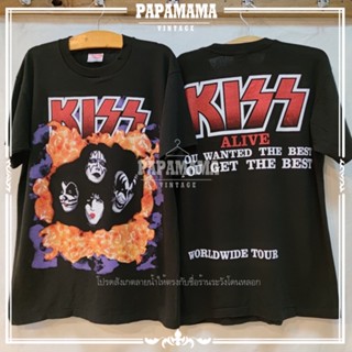 [ KISS ] ALIVE WORLDWIDE TOUR  Made in USA เสื้่อวง เสื้อทัวร์ วินเทจ papamama vintage