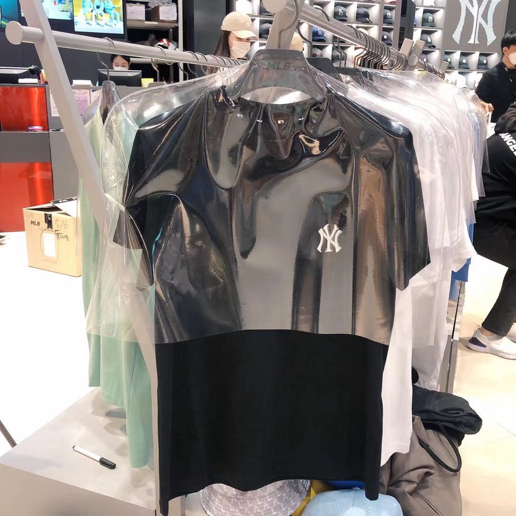 mlb-เสื้อยืดคู่รัก-แขนสั้น-พิมพ์ลาย-ny-standard