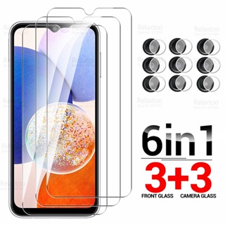 6in1 ฟิล์มกระจกนิรภัยกันรอยหน้าจอ 6.6 นิ้ว สําหรับ Samsung Galaxy A14 5G Sumsung A 14 14A SM-A146B