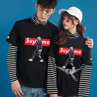 D09เสื้อทีเชิร์ตขายดี เสื้อยืดคอกลมแฟชั่นunisex เสื้อยอดฮิตลายsupreme เสื่อคู่รัก เสื้อแขนสั้นใส่ได้ทั้งผู้หญิงและช_05