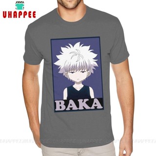 [S-5XL]เสื้อยืดแขนสั้น คอกลม ผ้าฝ้าย ขนาดใหญ่ พิมพ์ลาย Hunter X Killua Zoldyck Baka สําหรับผู้ชาย_05