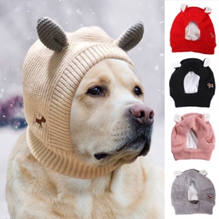 หมวกผ้าถัก ผ้ากํามะหยี่ กันลม ขนาดใหญ่ อบอุ่น แฟชั่นฤดูใบไม้ร่วง และฤดูหนาว สําหรับสัตว์เลี้ยง สุนัข【เฉพาะสุนัขใหญ่】102