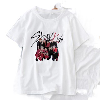 Korean Kpop T Shirt Women Stray Kids Harajuku Fans Tshirt Summer White Fashion T-shirt Straykids Pri_11