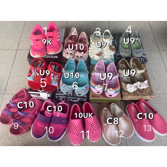 โล๊ะ-รองเท้าลูกสาว-ใส่เอง-เด็กผู้หญิง-mini-melissa-croc-adidas