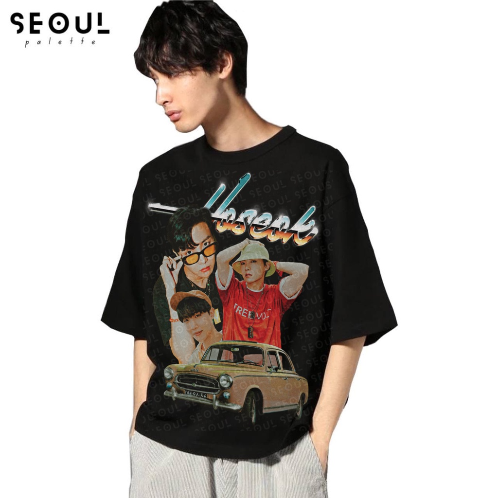 พร้อมส่ง-bts-jhope-retro-seoul-palette-kpop-graphic-t-shirt-korean-t-shirt-tee-unisexhawaii-breathable