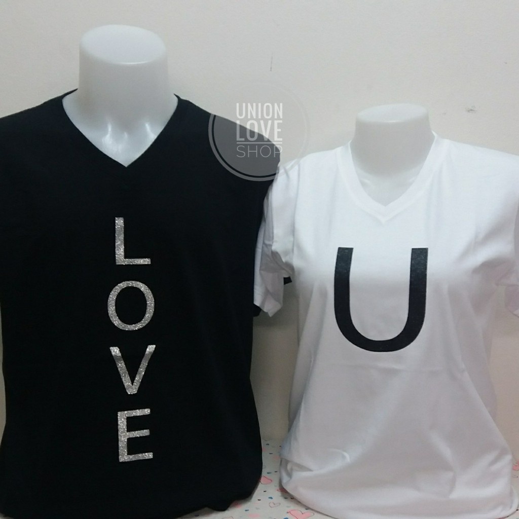 เสื้อคู่รัก-สีขาว-ดำ-สกรีน-love-u-c051-ตัวละ-05