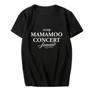 Kpop mamamoo concierto 4 temporada misma impresión manga 2022 High quality Brand T shirt Casual Short sleeve O-neck Fash