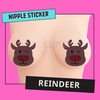 🎅 สติกเกอร์ปิดหัวนม 🎅 กวางเรนเดียร์ Reindeer  (ขั้นต่ำ 2 คู่ : คละแบบอื่นได้) ปิดจุก แปะนม แปะจุก แฟนซี เซ็กซี่