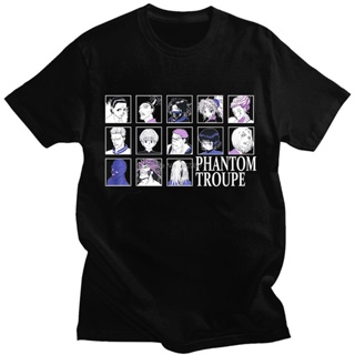 Top Tees Japan Anime Hunter X Hunter T-Shirt Men Cotton T Shirt Phantom Troupe Clothes Hisoka Chrollo Oversized Str_02