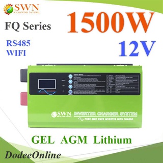 .อินเวอร์เตอร์ UPS เพียวไซน์เวฟ 1500W แบตเตอรี่ 12V LCD Off Grid หม้อแปลงเทอรอยด์  รุ่น FQ-1500W-12V DD