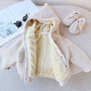 [Babycat] พร้อมส่ง ขายดี เสื้อแจ็กเก็ต ผ้าฟลีซ แบบหนา มีฮู้ด สไตล์เกาหลี ญี่ปุ่น แฟชั่นฤดูใบไม้ร่วง ฤดูหนาว สําหรับเด็กผู้ชาย ผู้หญิง 2022