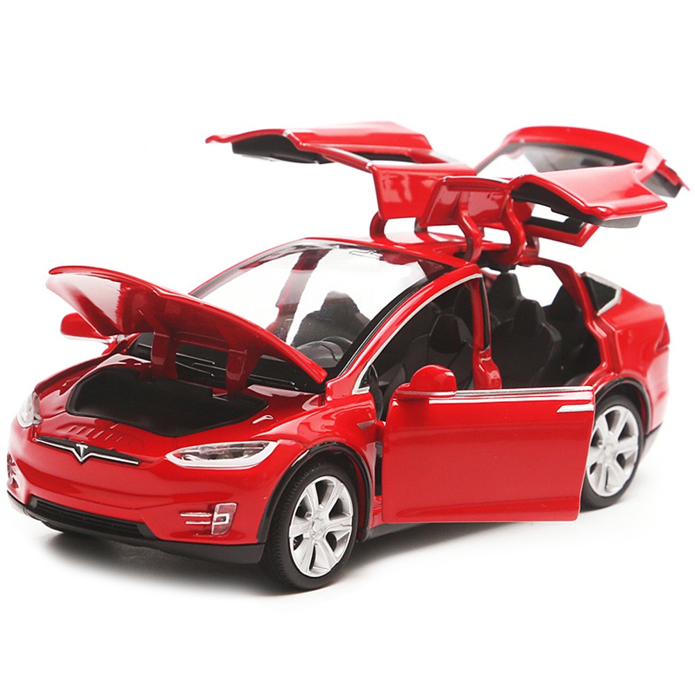 โมเดลรถเหล็ก-tesla-model-x-โมเดลรถยนต์-1-32-รถเหล็กโมเดล-โมเดลรถ-ของขวัญ-แฟน