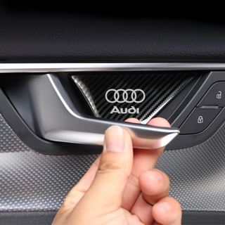 สติกเกอร์ตกแต่งมือจับประตูรถยนต์ สําหรับ Audi A6 C8 2019-2021 4 ชิ้น