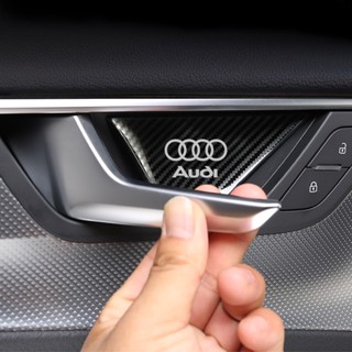 สติกเกอร์ตกแต่งมือจับประตูรถยนต์ สําหรับ Audi A6 C8 2019-2021 4 ชิ้น