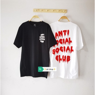 GP    เสื้อยื้ด anti social social club (งานไทย)สกรีนหน้าหลัง  มีสีขาวสีดำ ใส่ได้ทั้งผู้ชายผู้หญิง มีไซส์ s m l X