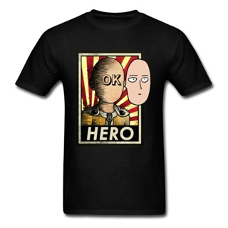 เสื้อยืดคอกลม แขนสั้น ผ้าฝ้าย พิมพ์ลายอนิเมะ One Punch Man Saitama สไตล์วินเทจ สําหรับผู้ชาย คู่รัก 2020เสื้อยืดอิน_07