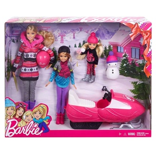 Barbie Sisters Snow Fun Doll Giftset FDR73 ตุ๊กตาบาร์บี้ น้องสาวหิมะ FDR73