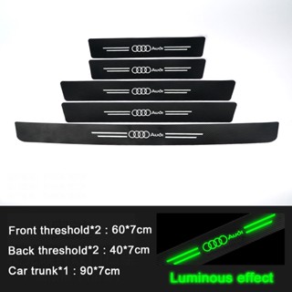 สติกเกอร์เลเซอร์เรืองแสง สําหรับติดขอบประตูรถยนต์ Audi A3 A4 A5 A6L A7 TT Q2 RS3 RS4 4 ชิ้น