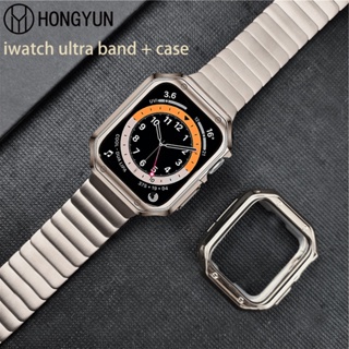 สายนาฬิกาข้อมือสเตนเลส TPU สําหรับ iwatch ultra band + case series 8 7 6 5 4 se 45 มม. 44 มม. 41 มม. 40 มม. iwatch 4 42 มม. 38 มม.