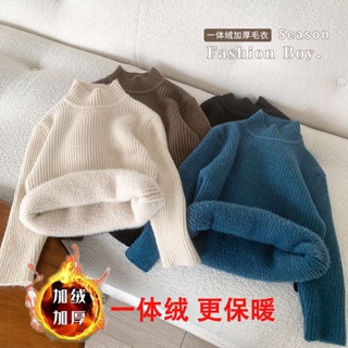 [Babycat] พร้อมส่ง ขายดี เสื้อกันหนาว ผ้าฟลีซ แบบหนา สไตล์เกาหลี ญี่ปุ่น ฤดูใบไม้ร่วง ฤดูหนาว สําหรับเด็กผู้ชาย เด็กผู้หญิง