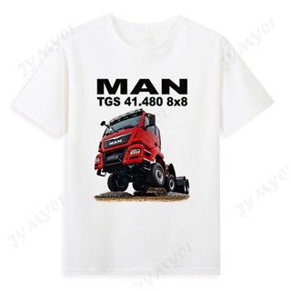 ขายดีที่สุดรถบรรทุก MAN ผู้ชาย T เสื้อ TGS Trucker Top Cotton Cotton O-Neck สีดำแขนสั้นที่ดีที่สุดผู้ชายเสื้อผ้าS-5XL