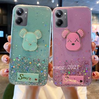 In Stock 2023 New Phone Case Realme 10 Pro +Plus 5G 4G เคส Casing Starry Sky Cartoon Bear Glitter Protective Soft Case Back Cover เคสโทรศัพท
