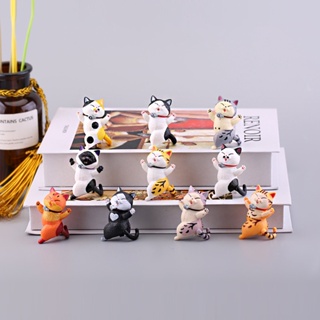 【AG】10Pcs Kitten Ornament Miniature Collectible PVC Doll Model Baking Decor for Cake