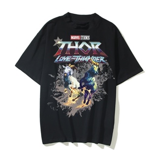 【hot sale】เสื้อยืด ขนาดใหญ่ พิมพ์ลาย Psycho Crucify Thor Love and Thunder | หินล้างทําความสะอาด | เสื้อเชิ้ต Thor |_07