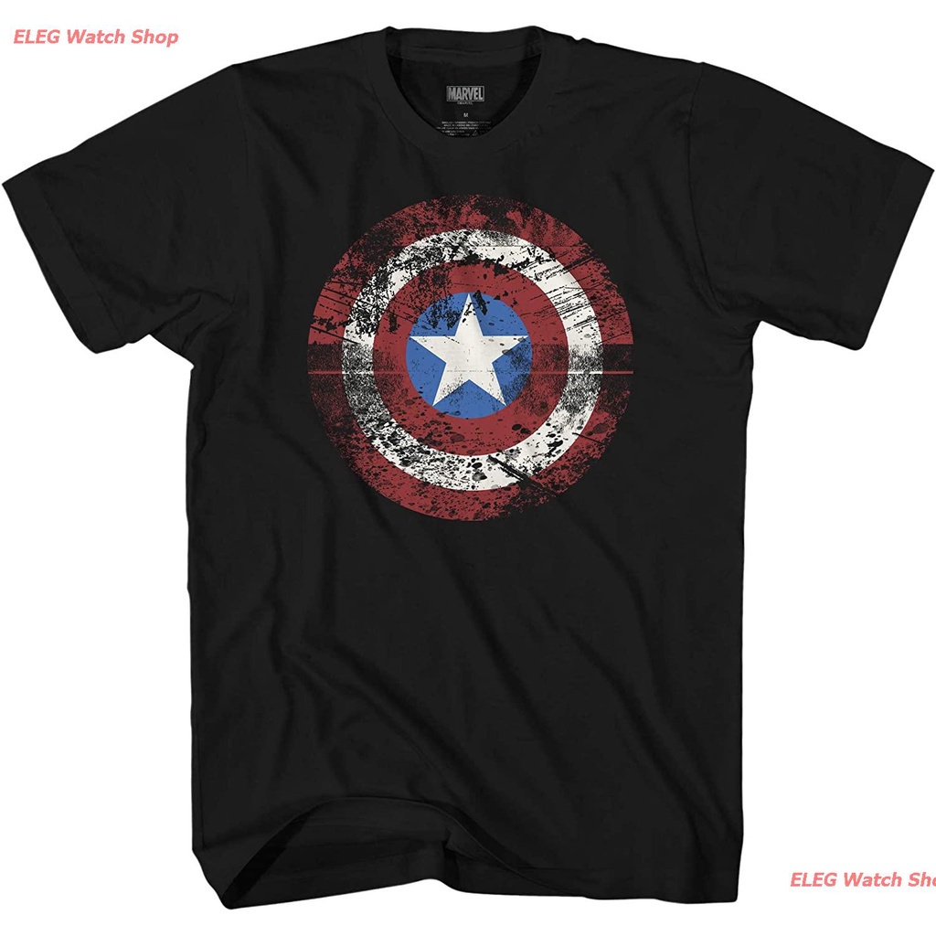 เสื้อยืดผู้ชายและผู้หญิง-marvel-captain-america-shield-logo-mens-avengers-t-shirt-short-sleeve-t-shirts-11