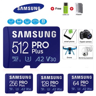 การ์ด Micro SD TF ความเร็วสูง 64G สําหรับกล้องวงจรปิด Samsung EVO Plus 128G 256G 512G Class 10 UHS-I