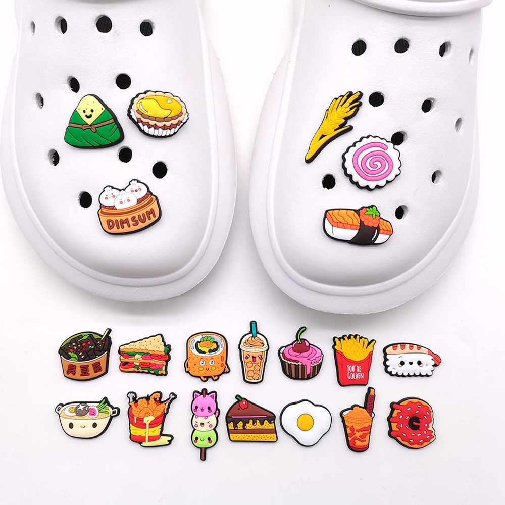 จิ๊บบิตเค้กโดนัท-แซนวิช-เกี๊ยว-จิบบิทซ์-อาหาร-ทาร์ตไข่-crocs-jibbits-น่ารัก-สําหรับเด็ก-อุปกรณ์เสริมรองเท้า-จี้รองเท้า-หมุดตกแต่ง