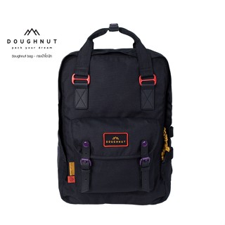 DOUGHNUT BAG : Macaroon Large Happy Camper Series : BLACK  กระเป๋าเป้ (รหัสสินค้า 09613 )