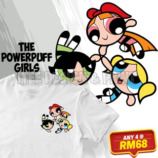 Baju The Powerpuff Girls Pocket T Shirt Lelaki Kemeja Budak Murah Women Korean Style Perempuan Lengan Pendek Kanak2_05